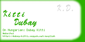 kitti dubay business card